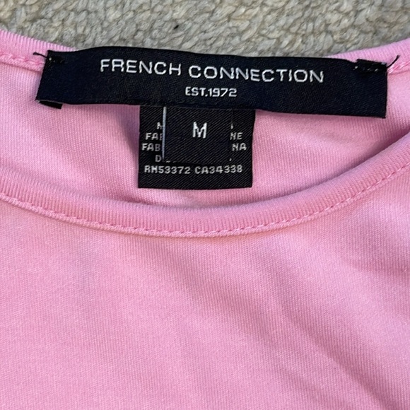 New French Connection Short Sleeve Wrap T Shirt Dress Lilac Sachet Pink Sz M - Picture 6 of 11